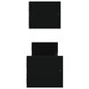 vidaXL Stenske police s prečkami 2 kosa črne 60x16x14 cm