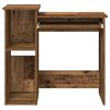 vidaXL Pisalna miza s policami starinski les 84x40x78 cm inž. les