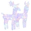 vidaXL Božični severni jeleni 2 kosa večbarvni 80 LED akril