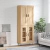 vidaXL Visoka komoda sonoma hrast 69,5x34x180 cm inženirski les