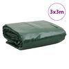 vidaXL Ponjava zelena 3x3 m 650 g/m²