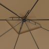 vidaXL Paviljon 3x3x2,7 m taupe 160 g/m²