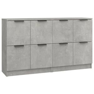 vidaXL Komoda 2 kosa betonsko siva 60x30x70 cm konstruiran les