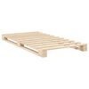 vidaXL Posteljni okvir z vzglavjem 100x200 cm trdna borovina