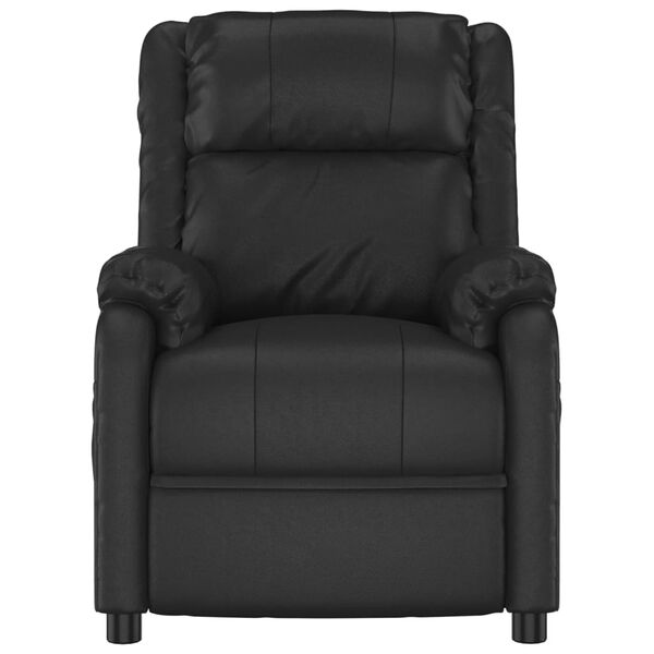 vidaXL Električni masažni stol črno umetno usnje