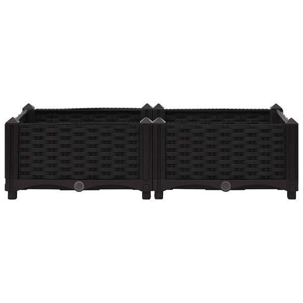 vidaXL Visoka greda 80x40x23 cm polipropilen