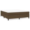 vidaXL Posteljni okvir z vzmetmi temno rjav 160x200 cm blago