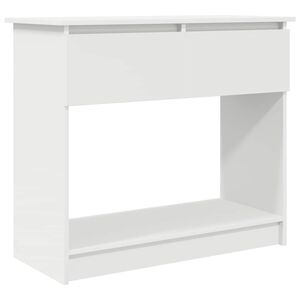 vidaXL Konzolna mizica s predali bela 85,5x38,5x74,5 cm