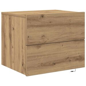 vidaXL Nočna omarica Umetni hrast 50 x 39 x 41 cm Inženirski les