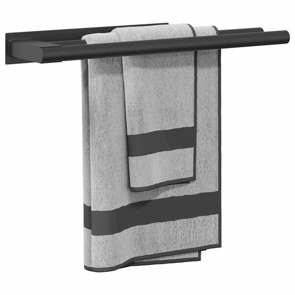 vidaXL Nosilec brisač Črna 40 x 9 x 4 cm Nerjaveče jeklo