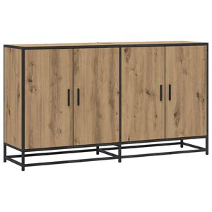 vidaXL Strani &scaron;al Artisan hrast 134 x 35 x 76 cm Inženirski les