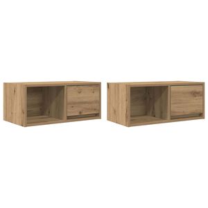vidaXL TV omarica 2 kosa artisan hrast 60x31x25,5 cm inženirski les
