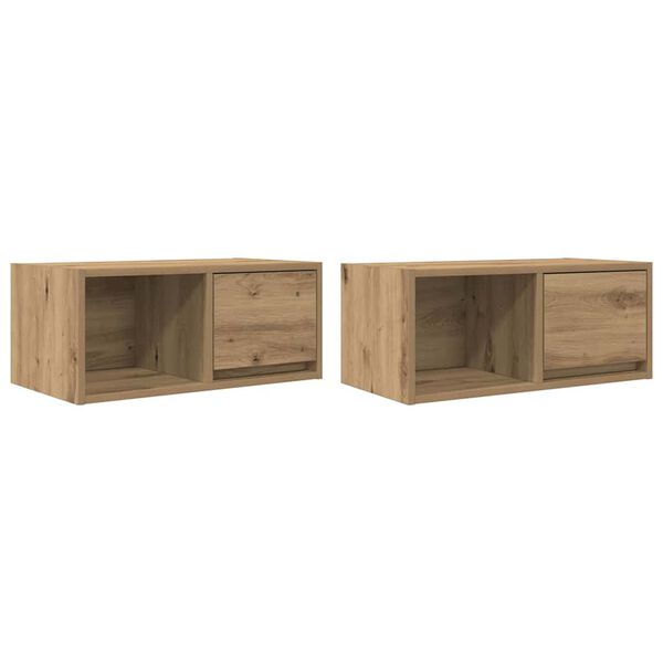 vidaXL TV omarica 2 kosa artisan hrast 60x31x25,5 cm inženirski les