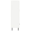 vidaXL Visoka omara bela 69,5x31x115 cm inženirski les