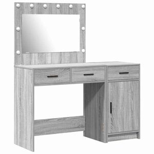 vidaXL Toaletna mizica 2 kos Siva 40 x 41 x 75 cm Inženirski les