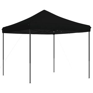 vidaXL Zložljivi pop-up &scaron;otor za zabave črn 292x292x315 m