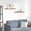 vidaXL Stenska polica 2 pcs Rdeča 60 x 9 x 3 cm Konstruiran les