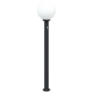 vidaXL Stebriček s senzorjem 120 cm črne barve IP44