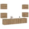 vidaXL Set 6 kosov stenske TV omarice Artisan Oak Engineered Wood