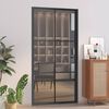 vidaXL Notranja vrata 102,5x201,5 cm črno ESG steklo in aluminij