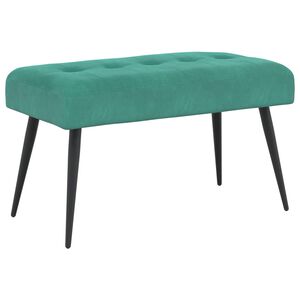 vidaXL Klop s gumbnim oblazinjenjem Turkizna 80 x 40 x 46 cm Žamet