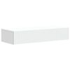 vidaXL Stenska stranska miza Bela 87,5 x 34,5 x 17 cm Inženirski les