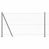 vidaXL Steber ograje. Siva 100 x 1,5 m (36 mm mreža) Jeklo in PVC