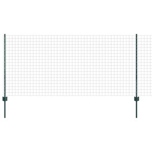 vidaXL Evropska ograja z drogom 25 x 1 m Jeklo s PVC premazom Zelena