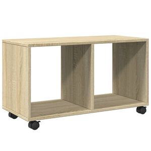 vidaXL Omarica na kolesih sonoma hrast 72x33x42,5 cm iverna plo&scaron;ča