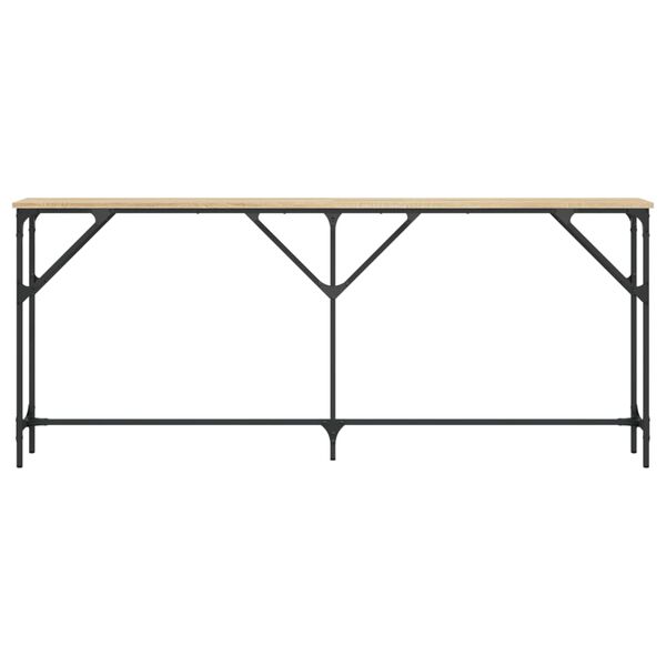 vidaXL Konzolna mizica sonoma hrast 180x23x75 cm inženirski les
