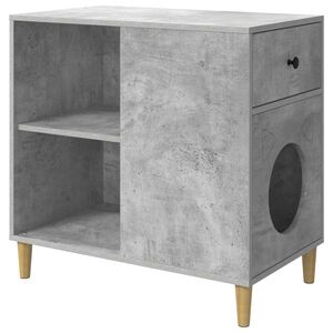 vidaXL Mačja hi&scaron;a Beton 72 x 42,5 x 70 cm Inženirski les