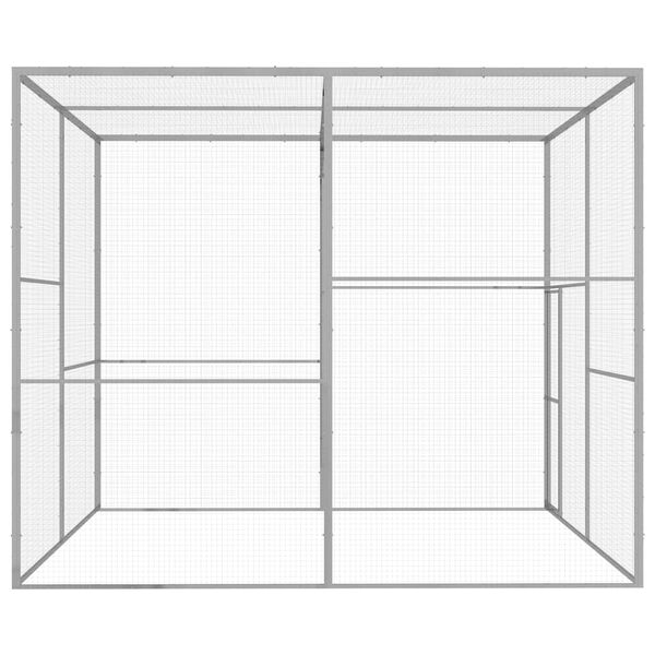 vidaXL Mačja kletka 3x3x2,5 m pocinkano jeklo