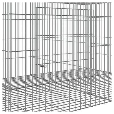 vidaXL 4-delna ograda za zajce 217x79x54 cm pocinkano železo