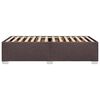 vidaXL Posteljni okvir brez vzmetnice temno rjav 100x200 cm blago