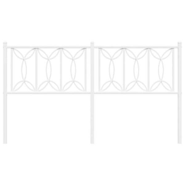 vidaXL Kovinsko vzglavje belo 150 cm