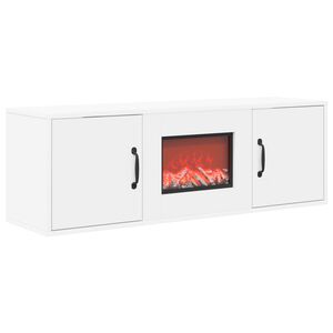 vidaXL Električni kamin Bela 110 x 30 x 36,5 cm Inženirski les