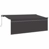 vidaXL Retraktilna tenda Antracit 400 x 200 cm Poliester in aluminij