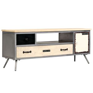 vidaXL TV omarica iz trdnega mangovega lesa in jekla 120x30x45 cm