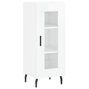 vidaXL Komoda visok sijaj bela 34,5x34x90 cm inženirski les