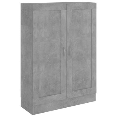 vidaXL Knjižna omara betonsko siva 82,5x30,5x115 cm iverna plošča
