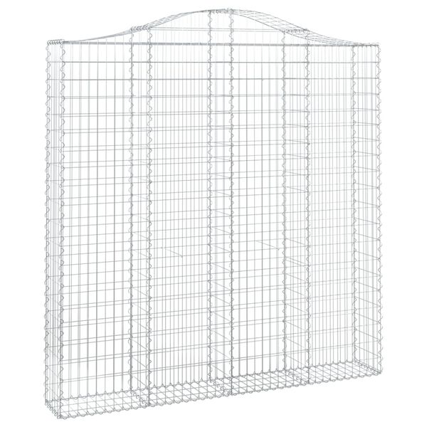 vidaXL Obokane gabion ko&scaron;are 8 kosa 200x30x200/220 cm pocinkano železo