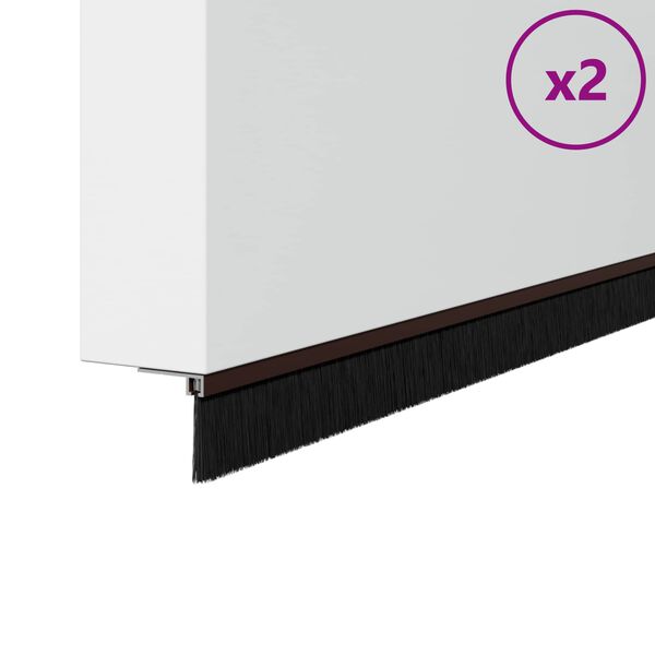 vidaXL Samolepljiva tesnila za vrata 2 pcs Rjava 100 cm