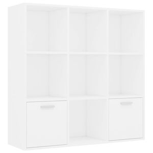 vidaXL Knjižna omara bela 98x30x98 cm iverna plo&scaron;ča