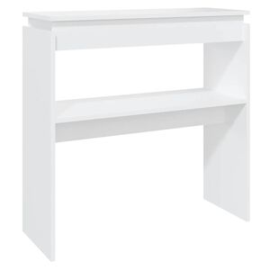 vidaXL Konzolna mizica bela 80x30x80 cm iverna plo&scaron;ča