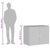 vidaXL Vrtna omara za shranjevanje siva 100x55,5x80 cm poli ratan
