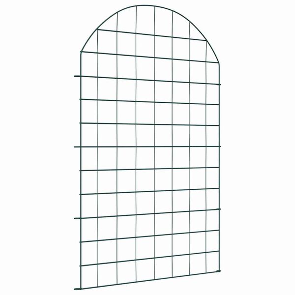 vidaXL Komplet ograje za ribnik 8 pcs Zelena 50 x 80 cm Jeklo