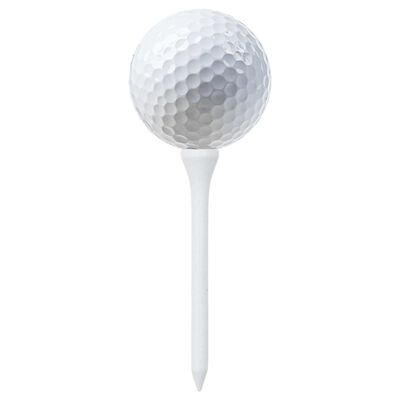 vidaXL Podstavek za golf 1000 kosov bela 54 mm bambus
