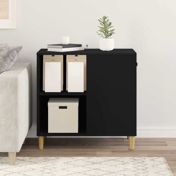 vidaXL Mačja hi&scaron;a Črna 72 x 42.5 x 70 cm Konstruiran les