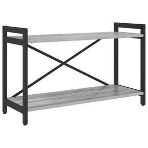 vidaXL Knjižna polica 80 x 30 x 50 cm Inženirski les Siva sonoma