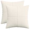 vidaXL Prevleka za blazino 2 pcs ALMELO Krem 30 x 30 cm korduroy